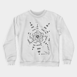 Galaxy geometric black and white abstract Crewneck Sweatshirt